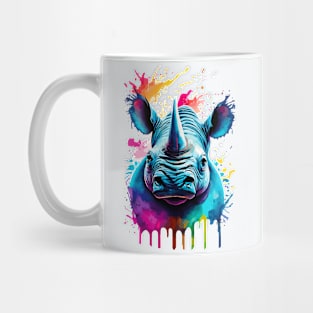 Rhino Colourful - Cute Rhinoceros Mug